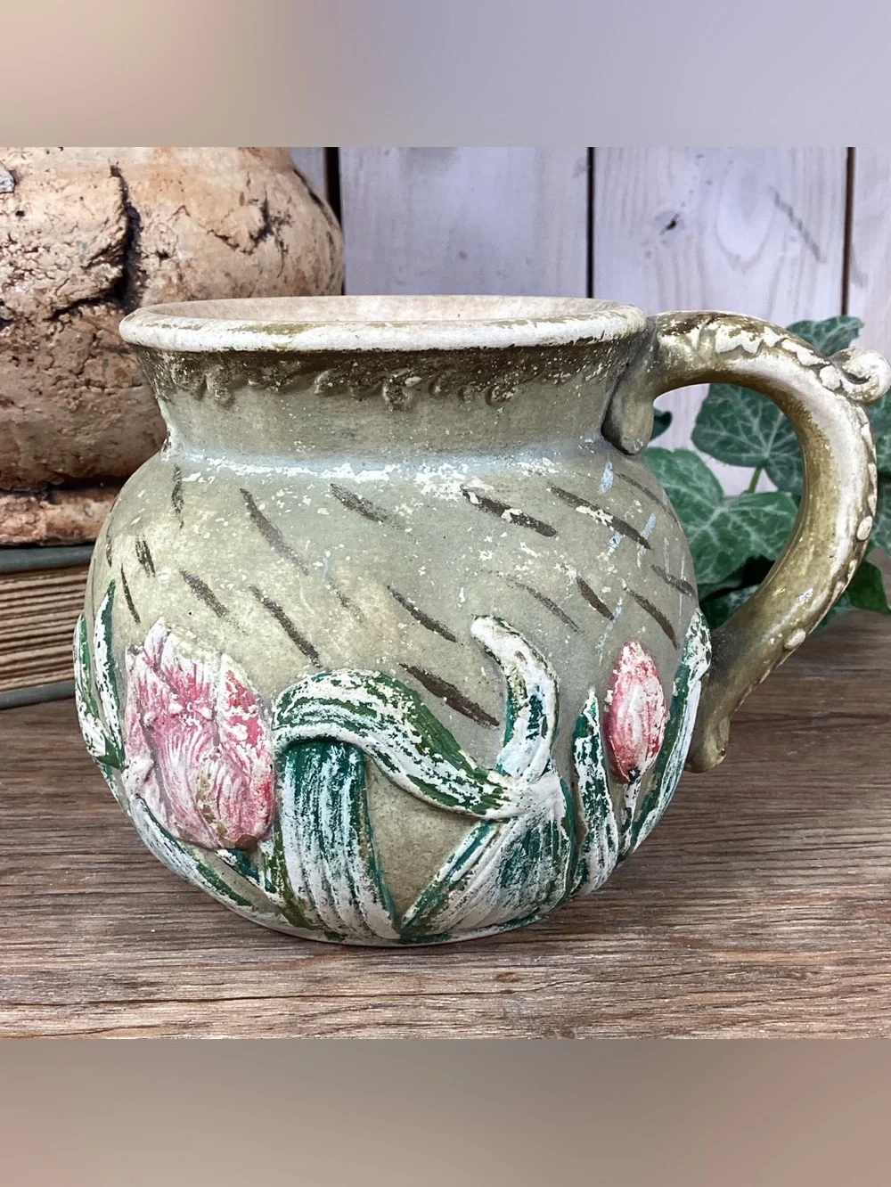 OOAK Pottery Planter Pot Pitcher